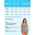 thumbnail image 2 of Attraco Women Tankini Set Solid Color Swimwear Swim Sets Spaghetti Strap Slim Fit Ruched Bathing Suit, 2 of 7
