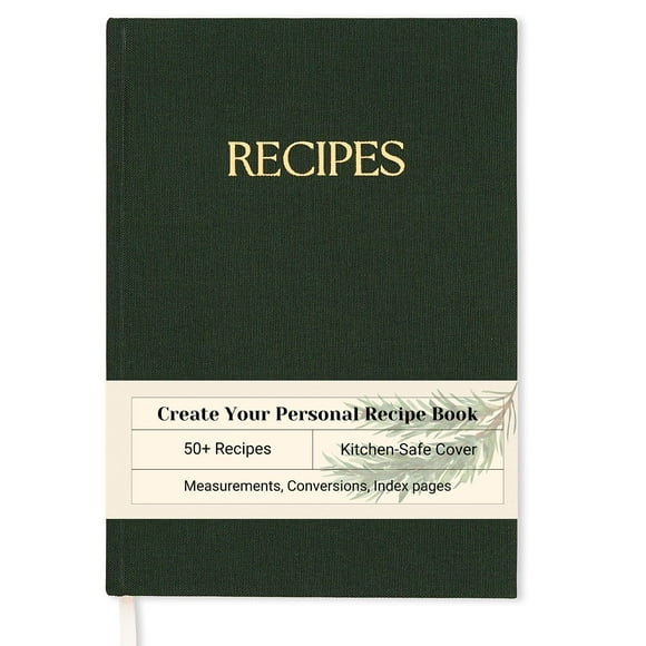 Cuaderno de papel para diario de recetas con tapa resistente al agua