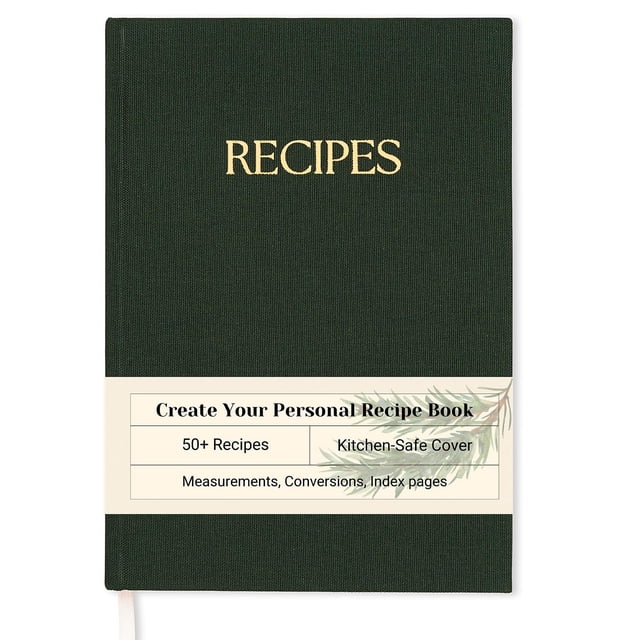 Cuaderno de papel para diario de recetas con tapa resistente al agua