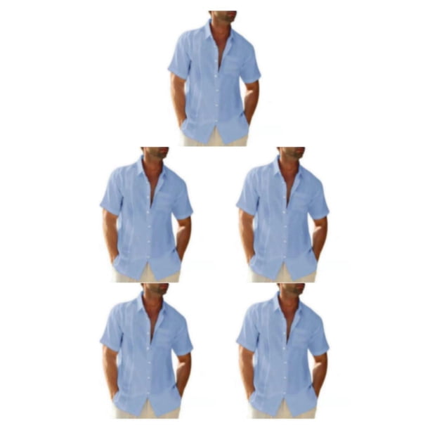 Camisa de hombre informal Sonducket transpirable con botones cuello levantado