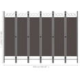 thumbnail image 4 of vidaXL 6-Panel Room Divider Anthracite 240x180 cm, 4 of 4