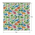 thumbnail image 5 of White Cartoon Dinosaurs Jungle Pattern Shower Curtain 72"x72" ,Bathroom Decorative Shower Curtains Set with 12 Hooks,Modern Waterproof Washable Shower Curtain, 5 of 5