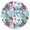 161, variant on Flower-Themed Round Tablecloth with Elastic Fit, Durable and Easy to Clean Polyester for Dining or Patio Use, Fits 44-52 Inch