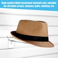 thumbnail image 2 of Kigley 6 Pcs Hat Display Wall Mount, Metal Hat Helmet Rack Retail Store Display Shelves Organizer, Slat Wall Accessories for Home Retail Shop Racks Craft Show Garage (Silver), 2 of 6