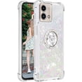 thumbnail image 6 of Quicksand Case for Motorola Moto G Stylus 5G (2023) for Women Girls, Glitter Sparkle Flowing Clear Soft TPU Liquid Cover with Bling Diamond Kickstand for Moto G Stylus 5G (2023) -Colorful, 6 of 14