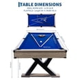 7 FT Pool Table, Metal K-Leg Billiard Table, Blue Cloth, 84x46x32in ...