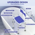 thumbnail image 5 of KEKOY Shower Chair with Back 500lb, Height Adjustable Bath Chair for Shower, Heavy Duty Bath Stool for Tub for Elderly, Senior, Handicap, Tool-Free Assembly, 5 of 10