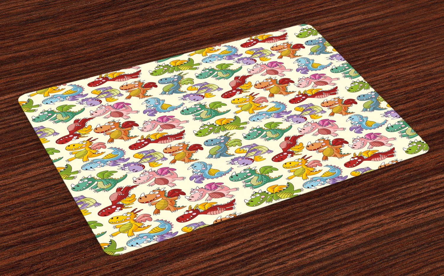 Children Placemats Set of 4 Baby Loving Cute Dangerous Happy Dinasours