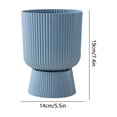 thumbnail image 3 of SIYTUAU Light High Footed Resin Imitation Ceramic Flower Pot Living Room Household Flower Pot Plastic Material For Plant Display, 3 of 6
