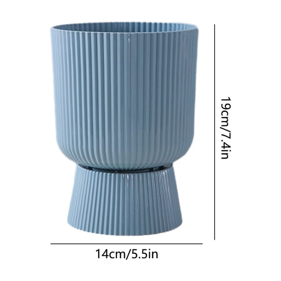 Split Design Flower Pot,5.5" Creative Planter With Water Drainage Holes Household Flower Pot,Cute Resin Flower Pots for Home and Office Living Room Indoor Outdoor Decor