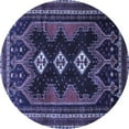 thumbnail image 1 of Ahgly Company Indoor Round Persian Blue Traditional Area Rugs, 3' Round, 1 of 4