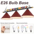 thumbnail image 3 of iMeshbean 47" Hanging Pool Table Lights Billiard Pool Table Lighting Fixtures for 7' 8' Table Real Billiard Ball Design Ceiling Lamp 3 Metal Lamp Shades for Game Room Pool Table Billiards (Burgundy), 3 of 5