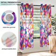 thumbnail image 3 of Yayeee Window Curtains Set of 2 for Living Room Light Filtering 63"x42", Purple Colorful Circles, 3 of 7