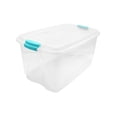 thumbnail image 1 of Caja Organización Industrias boris Almacenamiento Color Transparente 50 lts con Tapa con Broches Color Aqua, 1 of 4
