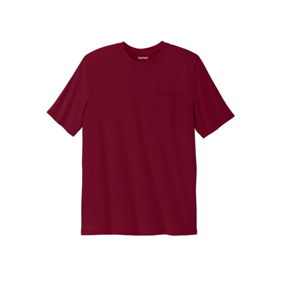 KingSize Men's Big & Tall Shrink-Less Lightweight Pocket Crewneck T-Shirt