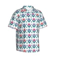 thumbnail image 2 of Uemuo Tulips Flowers Printed Regular Fit Short Sleeve Casual Hawaiian Shirt for Men,Aloha shirt,Tropical shirt,Floral print shirt,Vacation Beach shirt-XX-Large, 2 of 9