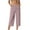 Pink, variant on Lixiuxyad Cotton Linen Pants Women's Solid Color Capri Pants Casual Workout Trousers With Drawstring Waist Beige