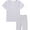 Gray, variant on WIBACKER 1-8Y Ribbed Cotton Pajamas for Little Girls 2 Piece Short Sleeve Sleepwear Set
