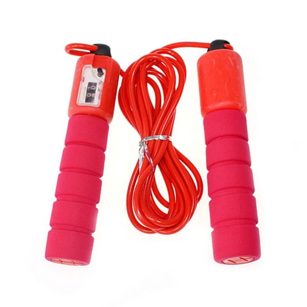 Sywqhk Cuerda de saltar profesional para contar la cuerda de saltar de PVC para deportes de fitness (rosa roja) Sywqhk Alta Calidad