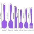 thumbnail image 3 of Silicone Spatula Set of 6, Food Grade Rubber Spatulas and Cooking Utensils, Heat-Resistant Kitchen Non Stick Utensils for Cooking, Baking, Mixing, Scraping, BPA-Free, Dishwasher Safe(Purple), 3 of 8