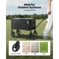 thumbnail image 4 of VEVOR 80 Quart Rolling Ice Chest Cart, with 2-Stage Telescopic Pull Handle and 2 Swivel Casters, Portable Table Beach Patio Party Bar Cold Drink Beverage, Outdoor Park Cart on Wheels, Black, 4 of 9