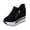 Black, variant on Fesfesfes Shoes for Women Round Toe Slip-on Slip-on Side Zipper Platform Sole Casual Shoes For Women 36(5.5)