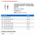 thumbnail image 2 of Automatic Transmission Selector Cable - Compatible with 1978 - 1981 Oldsmobile Delta 88 1979 1980, 2 of 2