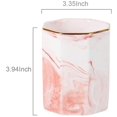 thumbnail image 2 of Portalápices de mesa de cerámica con patrón de mármol, taza para lápices, maceta C Rojo Verde, 2 of 5