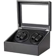 thumbnail image 6 of MONIPA Automatic Rotation Watch Winder 4+6 Carbon Fiber Watch Display Box Case Storage Organizer 2 Motor Black, 6 of 10