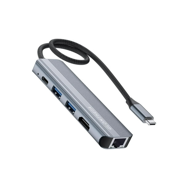 Adaptador multipuerto USB C Hub Glomtheia de 5 Gbps USB A/C 4K HDMI
