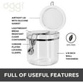 Jumbo Clear Canister with Clamp Lid, 150 oz Airtight Food Storage