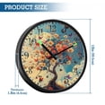 thumbnail image 3 of Voice Activated Clock with Glow Light 12 Inch Large Silent Wall Clock Battery Operated for Home Decor Colorful Flower Tree, 3 of 8