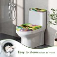 thumbnail image 4 of HELLHERO Colorful Floral Car Design Toilet Lid Dust Cover for Family 2 Piece 17"x21" Toilet Lid Protector, 4 of 5