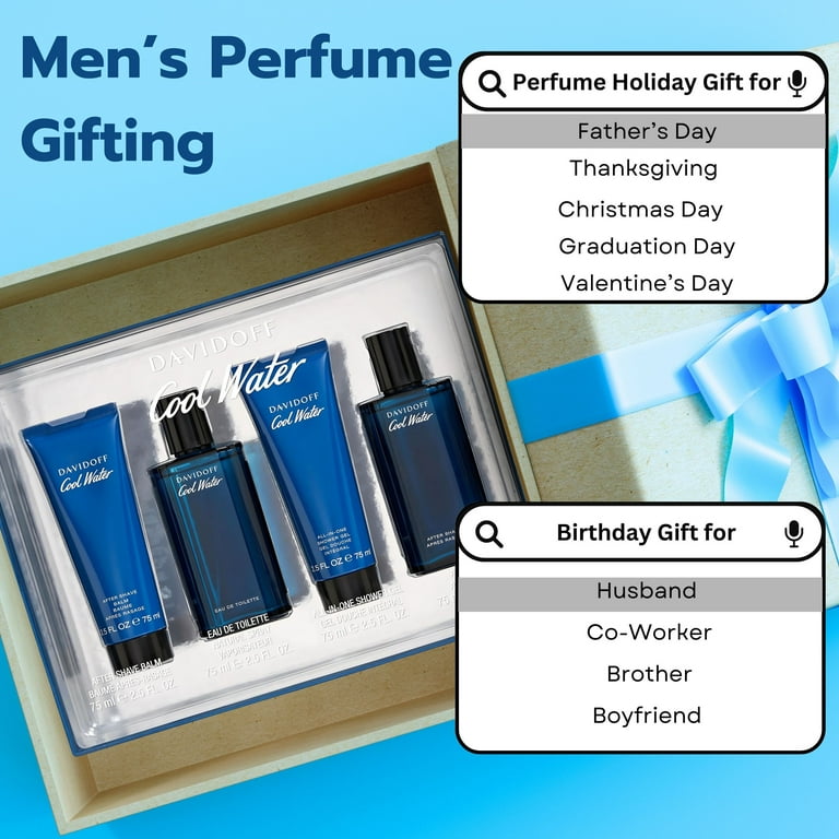Davidoff Cool Water Cologne Gift Set for Men, Jasmine Musk