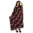 thumbnail image 2 of Moomaya Boat Neck Caftan Rayon Cover Up Printed Cold Shoulder Kaftan Maxi Dress, 2 of 6