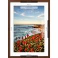 thumbnail image 5 of Art.com USA, California, La Jolla. Blooming aloe and Wipeout Beach Photographic Print by Ann Collins, Brown Frame Wall Art, 17" x 23", 5 of 5