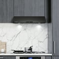 thumbnail image 4 of 30 in. Haven Collection Ducted Under Cabinet Range Hood, Touch Controls, LED Lights in Matte Black, 4 of 15