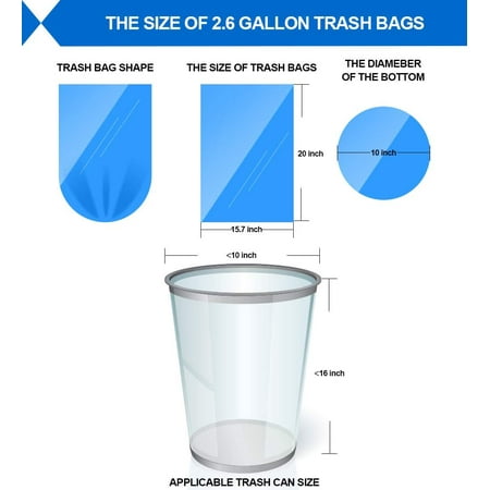 Small Trash Bag 2 6 Gallon Garbage, Bathroom Trash Bags Size