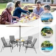 thumbnail image 4 of Gymax Parasol de Marché Carré pour Patio de 5 Pi, Abri pour Table, 4 Nervures Robustes, 4 of 7