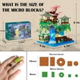 thumbnail image 2 of Vziimo Juego de Micro Bloques de Construcción de Árbol Bonsái de Flor de Cerezo Kits de Estanque de Flor de Melocotón de Arquitectura China Juguetes de Árbol de Sakura Japonés para Adultos Niños Mayor, 2 of 5