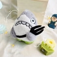 thumbnail image 4 of Adorable Plush Shark Toy with Fork Accessory Soft Stuffed Animal for Kids, Fun and Cuddly Gift, 4.7 Inches, 4 of 5