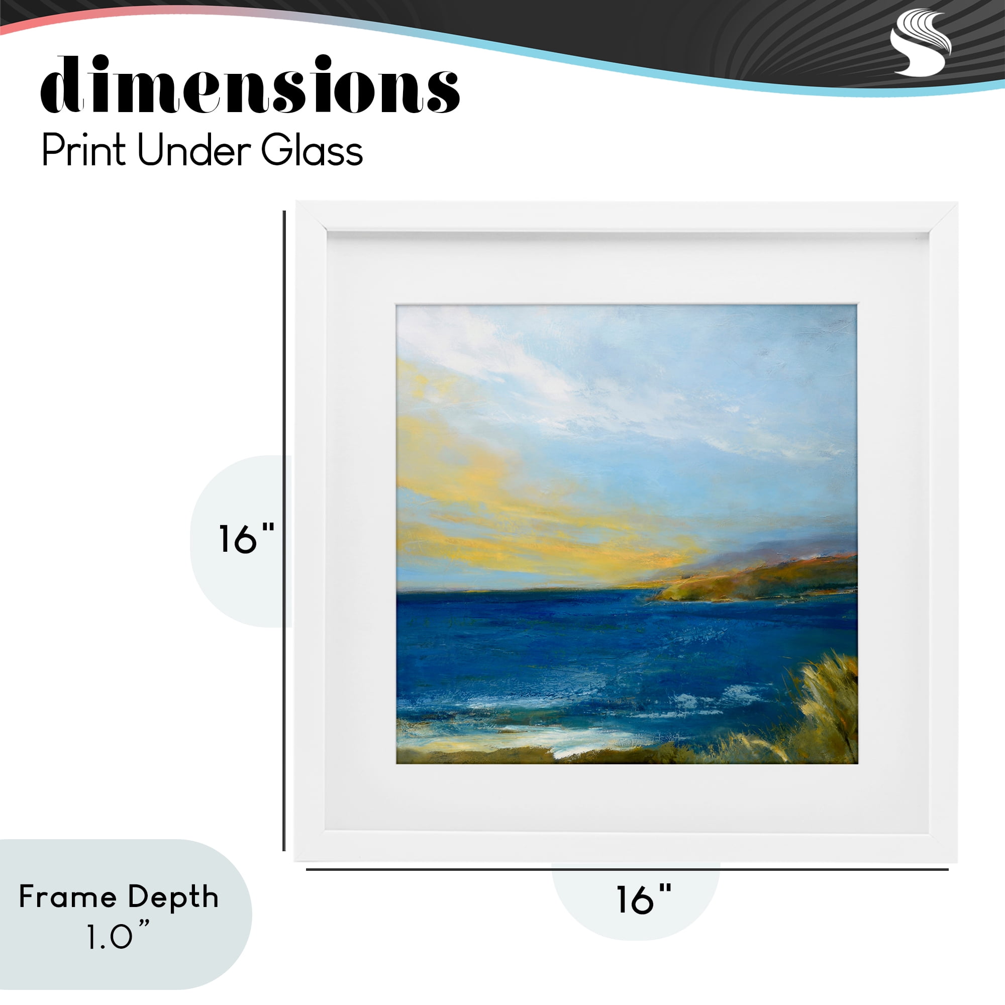 Stupell Industries Vibrant Ocean Light at Dusk White Framed Print Under Glass, design by Patrick Dennis