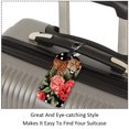 thumbnail image 3 of Square 2Pack PU Leather Rose and Leopard Cruise Luggage Tag with Privacy Cover and Name ID Tag for Travel Handbags Backpacks Luggage Tags, 3 of 6
