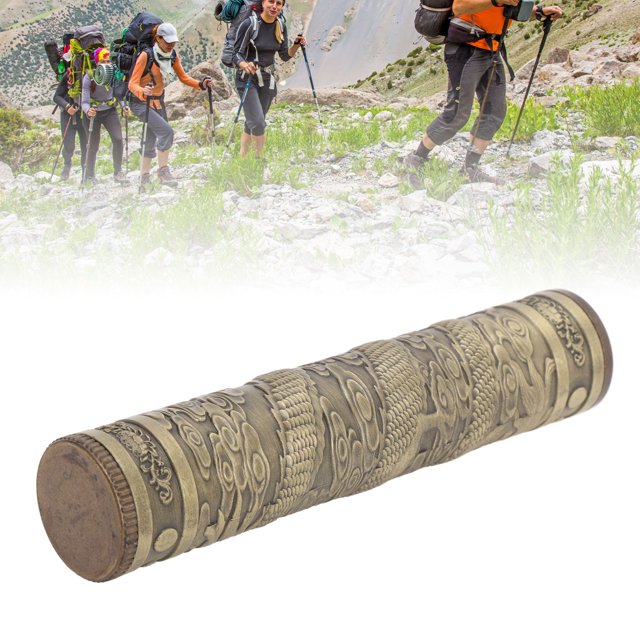 TOPINCN Portable Metal Tube Container, Metal Tube Container Holder Tube for Travel Embossed Pattern Sealed Storage Tube