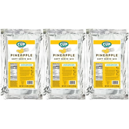 By The Cup Non-Dairy Pineapple Soft Serve Mix Gluten Free 5.5 lb Bag (Pack of 3) By The Cup Non-Dairy Pineapple Soft Serve Mix Gluten Free 5.5 lb Bag (Pack of 3)