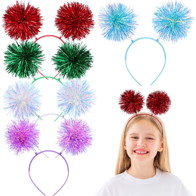 5 diademas con pompones, diadema bopper, diadema para fiestas, diademas festivas, diadema para cosplay