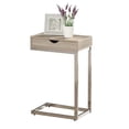 thumbnail image 2 of Monarch Specialties Accent Table - Chrome Metal, Natural With A Drawer, 2 of 2