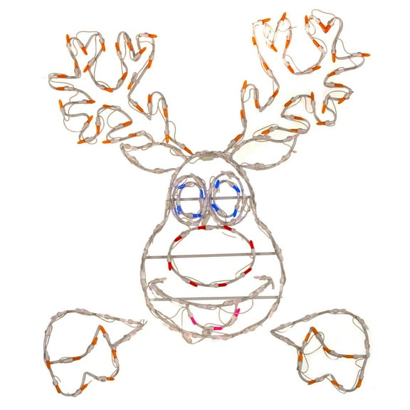 CC Christmas Decor LED Lighted Peek a Boo Dancer the Reindeer Outdoor Christmas Decoration - 35"