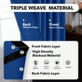 thumbnail image 6 of Deconovo Solid Back Tab and Rod Pocket Curtains Thermal Insulated Blackout Window Curtains for Kitchen 52x54 inch Royal Blue 2 Panels, 6 of 7