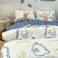 thumbnail image 2 of Cute Kids Bedding Set Dinosaur Cartoon Duvet Cover No Filling Flat Sheet Pillowcase Boys Girls Full Queen Size Spring Bed Linen, 2 of 6